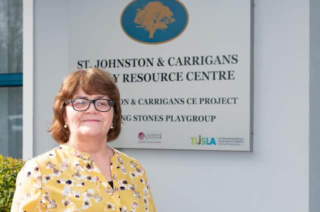 Mary Crossan, Project Coordinator  from the St. Johnston & Carrigans Family Resource Centre at the retirement function held for her after 19 years of service to the community from 2003 to 2022. Photo Clive Wasson