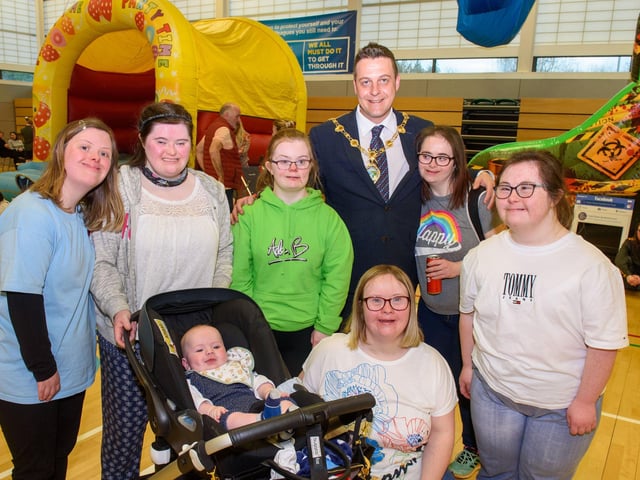 Smiling for the camera at the Foyle Down Syndrome Trust annual Fun Day.