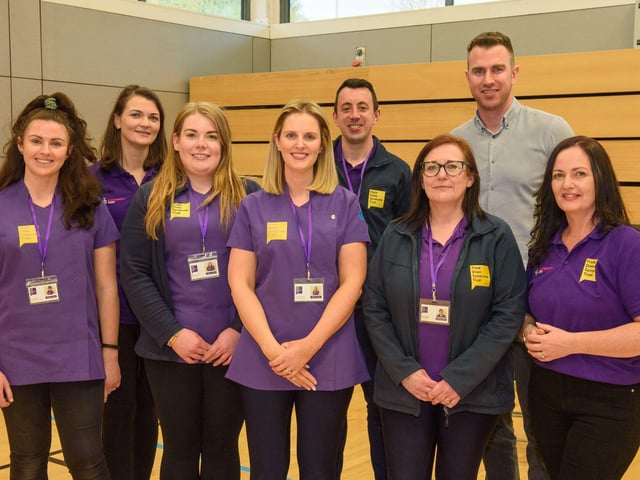 Some of those who took part in the Foyle Down Syndrome Trust  Fun Day at Foyle Arena.