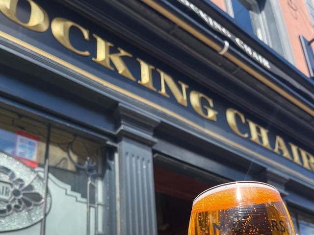 The Rocking Chair is at the very top of Waterloo Street facing Butcher's Gate. They have a beer garden out the front as well as a spacious area out the back with soft seats and gorgeous views of the city.