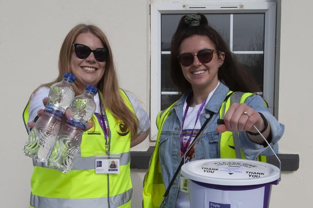 All systems for the Foyle Down Syndrome Trustâ€TMs Annual Walk for Ruby on Saturday last are Aine Barrett and Megan Crossan.