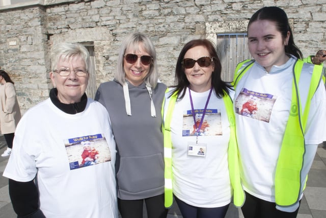 Walking for Ruby were Isabel Byron, Amanda Byron, Sue McElwee and Lucie McElwee.
