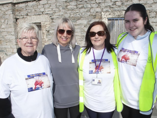 Walking for Ruby were Isabel Byron, Amanda Byron, Sue McElwee and Lucie McElwee.