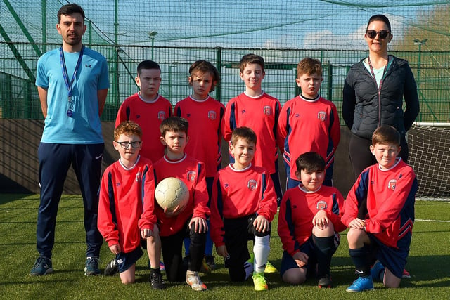 St Eugene’s Primary School who played in the Ryan McBride Schools Cup. Picture by George Sweeney.