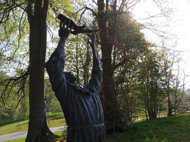 St Columb's Park, Derry just off the Peace Bridge and Ebrington Square.