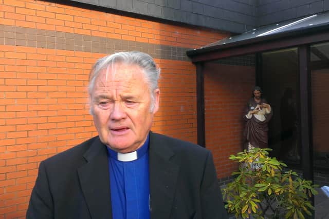 The late Fr. Paddy O'Kane at the Holy Family Church Parochial House.