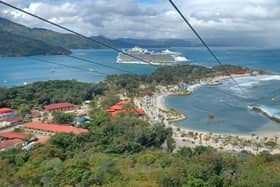 Wonder of the Seas alongside at Labadie, Haiti.