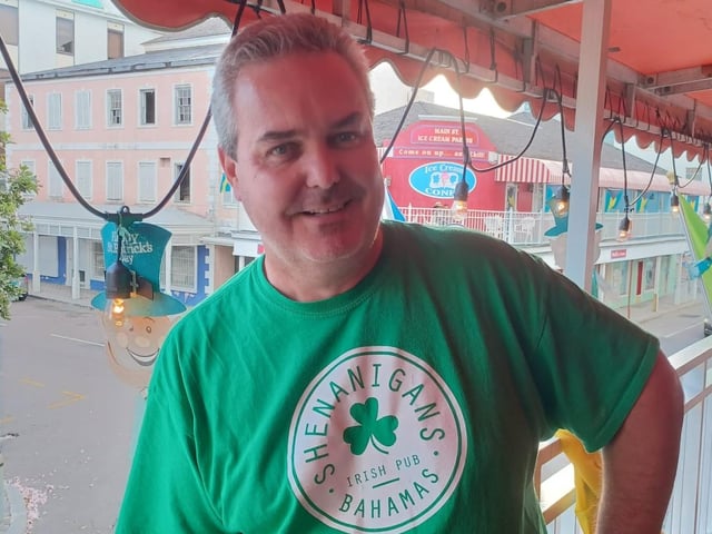 Philip Gorman, proprietor of Shenanigans in Nassau, is of good Donegal-Glaswegian stock. His father was a native of Bundoran while his grandfather was from Moville.