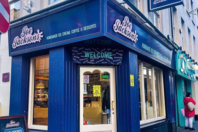 Joe Jackson's have homemade ice cream, coffee and desserts on the corner of Ferryquay Street and Pump Street. You can get your ice cream in a cone or a sundae or get a waffle, crepe, cookie dough and a whole lot more.