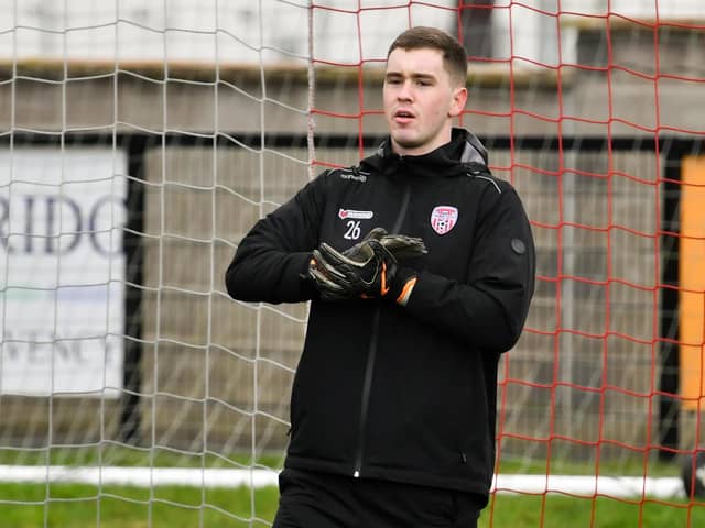 Derry City goalkeeper Brian Maher continues to impressive this season and played his part in Republic of Ireland U21's win in Sweden. Picture by Kevin Morrison/Event Images & Video