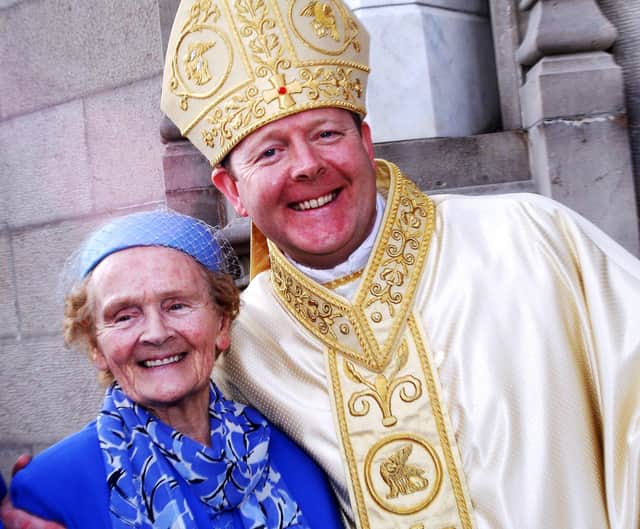 Archbishop Eamon Martin and his late mother, Catherine.