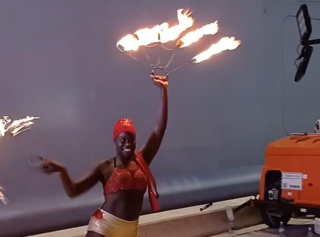 Some pyrotechnics in the Bahamas.