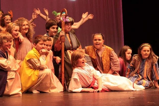 Primary 7 pupils from Trench Road Primary School who performed an excerpt from 'Joseph and The Amazing Technicolur Dreamcoat' as part of the school's annual summer show in the Millennium Forum. (2306M2)