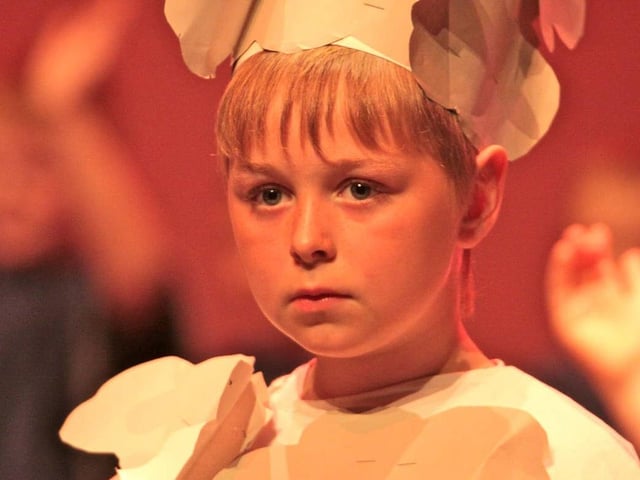 Caothan McBride who took part in the Year 5 story of The Selfish Giant' in the Trench Road PS annual summer show in the Millennium Forum(Trench Road CaothanMcBrideM5)