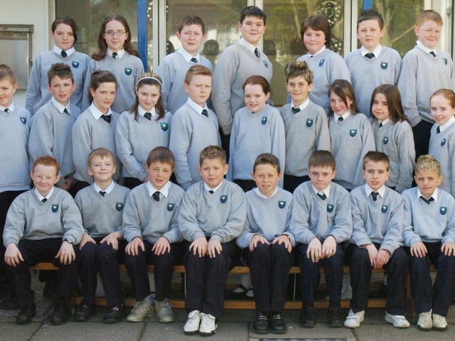 P7 pupils from Trench Road Primary School.