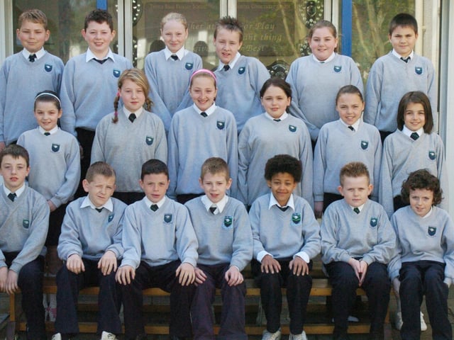 P7 pupils from Trench Road Primary School.