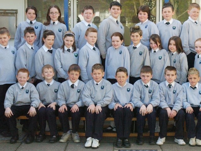 P7 pupils from Trench Road Primary School.
