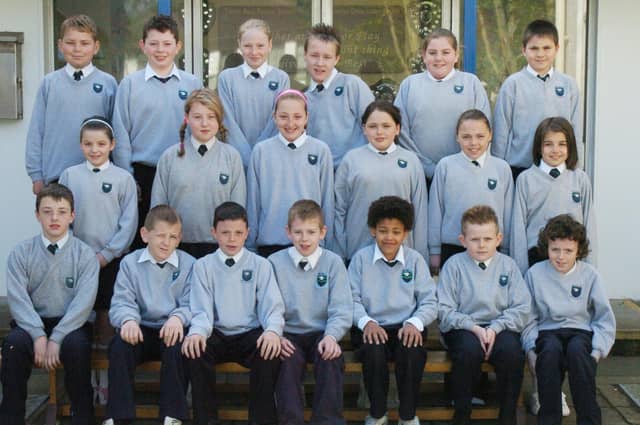 P7 pupils from Trench Road Primary School.