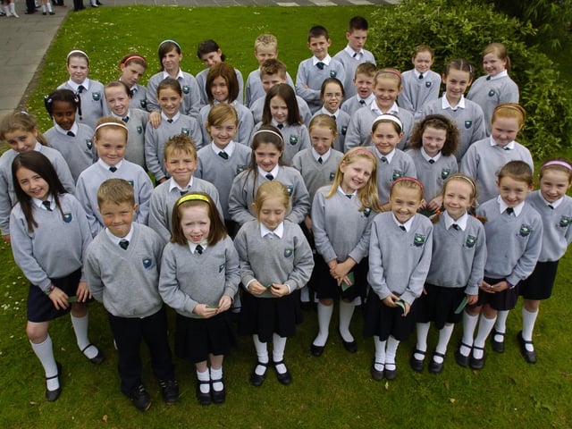 Pupils from Trench Road Primary School who were winners of the Gold awards at the schools annual presentations. (2006Sl19)