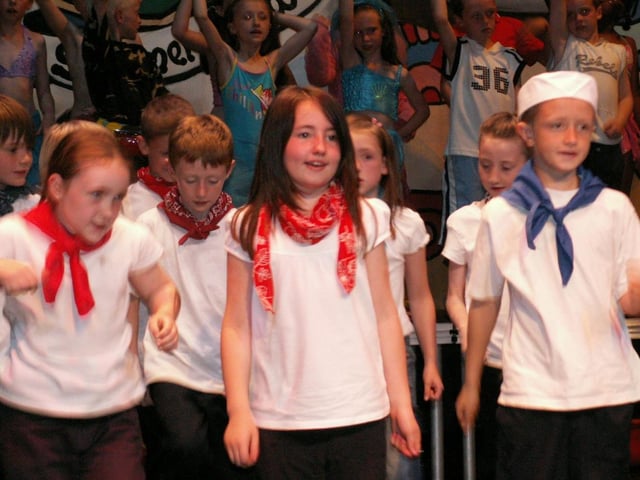 Year 4 children performing 'Under the Sea' themed songs at the Trench Road Primary School summer show.