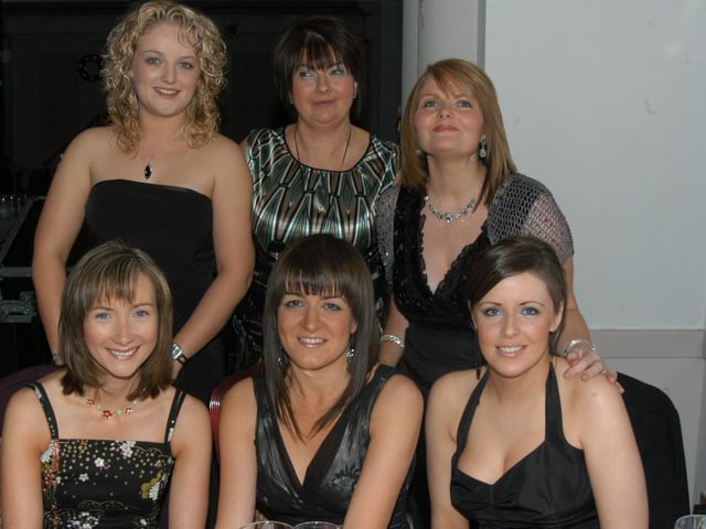 Aine Deans, Mary Chambers, Sarah Cairns, Leona Kelly, Catherine Doherty and Suzanne McLaughlin pictured at the Trench Road teaching staff Christmas party at the City Hotel. 1412Ap2
