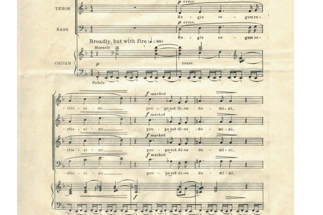 Benjamin Britton's original 'A Hymn for St Columba' score