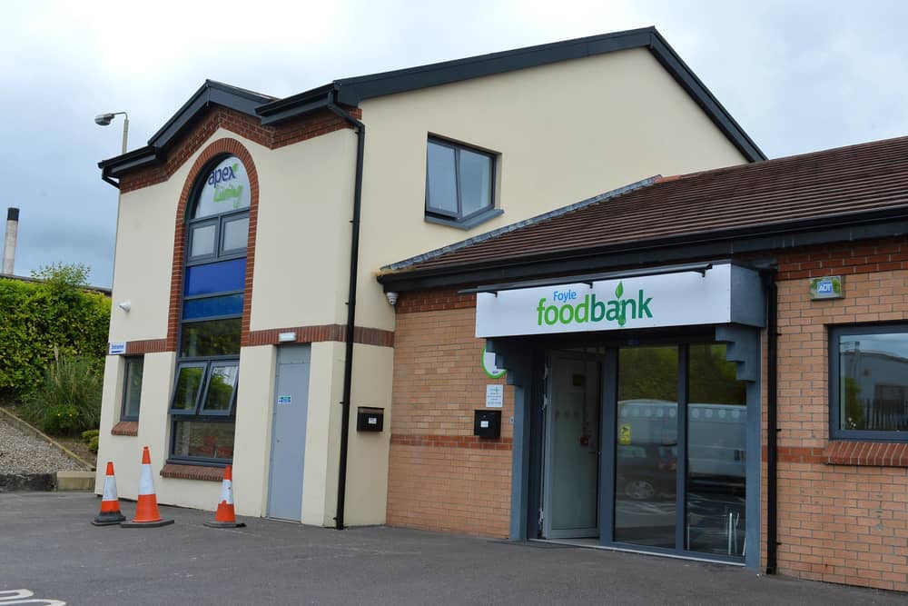 The exterior of the Foyle Foodbank in Springtown Industrial Estate, Derry.  DER2619GS-056