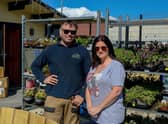 Cyril and Alison Quinn, proprietors of the Springrowth Landscape and Garden Centre, Springtown Industrial Estate. DER2115GS – 028