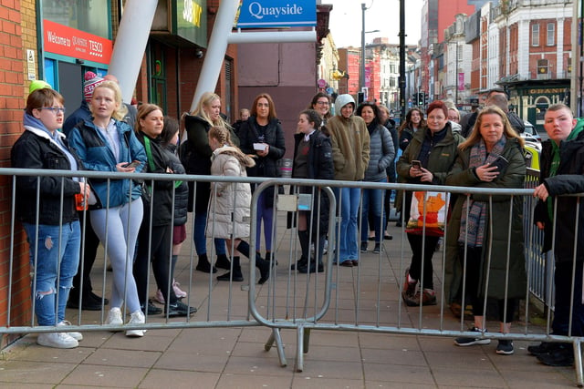 Fans at the world premiere screening of Derry Girls season 3 in the Omniplex Cinema on Thursday evening last. Photo: George Sweeney.  DER2214GS – 025