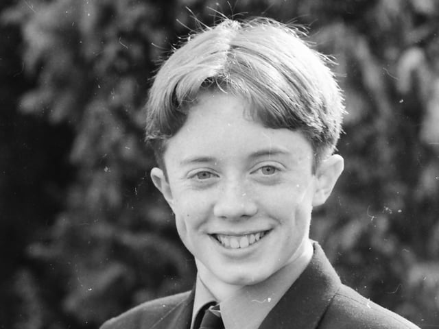 Michael Cosgrove, Gleneagles, a pupil of St. Columb’s College, winner of the Brass Section U-16 years at the 1997 Derry Feis.
