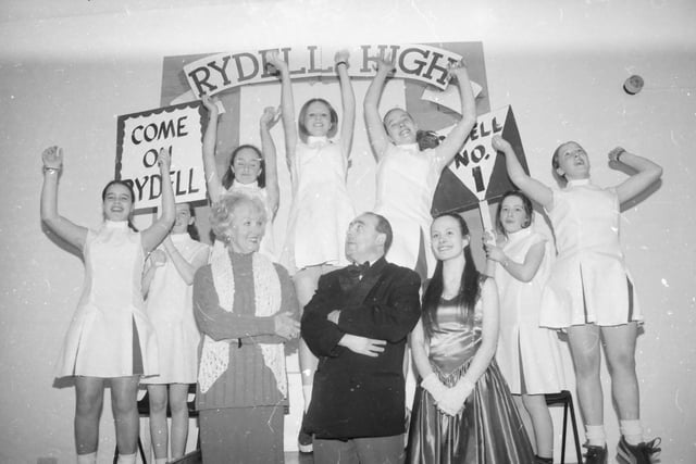 Some of the cast pictured during rehearsals for the Grove Amateur Variety Group’s production of ‘Grease’ in the Rialto.