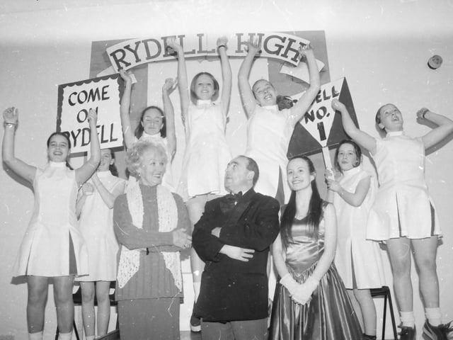 Some of the cast pictured during rehearsals for the Grove Amateur Variety Group’s production of ‘Grease’ in the Rialto.