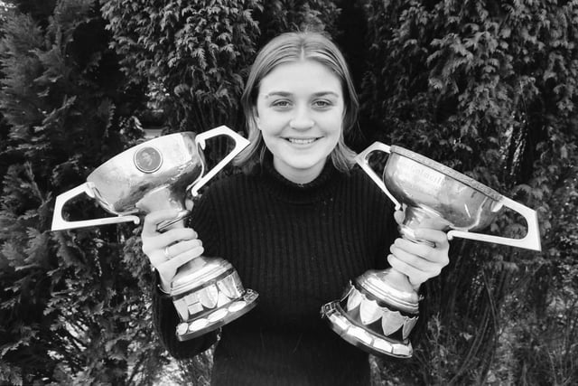 Bridgeen O’Connell, Great James’ Street, winner of the Lily Gibron Memorial Cup for Elementary Solo Over 16 years and Danny Casey Cup for Light Operatic Solo at the 1997 Derry Feis.