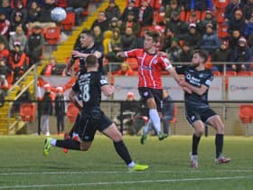 Matty Smith pictured in action during his Derry City debut against Sligo Rovers at Brandywell. Photograph by Kevin Moore.
