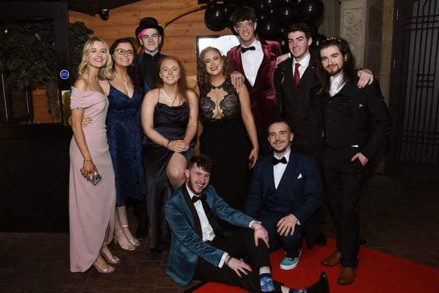 All spruced up for the Ulster University (Magee) Annual Formal are Eve Duffy, Stella Taylor, Alexander Morrison, sophie Mallon, Lauren Aston, Joshua Johnston, Ruair McAleer, Reese Duffy and Edward Haughian.