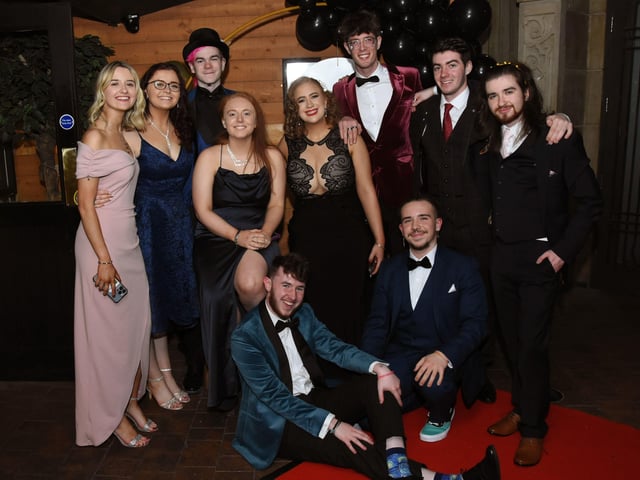 All spruced up for the Ulster University (Magee) Annual Formal are Eve Duffy, Stella Taylor, Alexander Morrison, sophie Mallon, Lauren Aston, Joshua Johnston, Ruair McAleer, Reese Duffy and Edward Haughian.