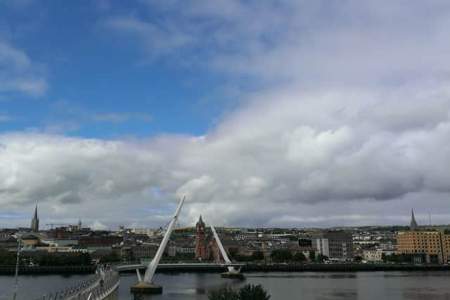 The city of Derry. Lisa McGee, the creator and writer of Derry Girls, has described the show as a love letter to her beautiful native city and says Derry is very much a character in its own right in the hit series. Undoubtedly the scenes shot in Derry from the ancient City Walls, to the Limewood Street/ Beechwood Street area, Creggan to the Bogside, the Waterside and beyond add greatly to the authenticity and the look and feel of the show. An ancient city situated on the border between the north and south of Ireland in the north west corner of Ireland, Derry and its hinterland in Counties Donegal, Derry, Tyrone and Antrim are becoming increasingly popular tourist destinations with ancient sites, great nightlife and stunning coastal scenery along the Wold Atlantic Way and the Causeway Coastal Route. The city, which has a population of around 110,000 people has a long and chequered history and its story is in many ways the history of Ireland over the centuries.