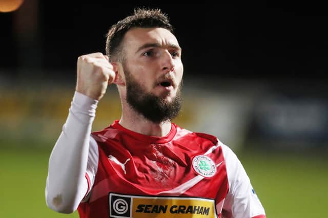 Cliftonville's Jamie McDonagh secured his second goal of the month prize of the season.