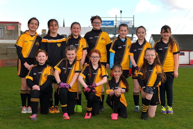 Glendermott P.S. who competed in the Celtic Park Girls’ Primary School Blitz. Photo: George Sweeney.  DER2213GS – 015