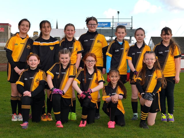 Glendermott P.S. who competed in the Celtic Park Girls’ Primary School Blitz. Photo: George Sweeney. DER2213GS – 015