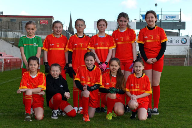 Steelstown P.S. pictured at the Celtic Park Girls’ Primary School Blitz.. Photo: George Sweeney.  DER2213GS – 016