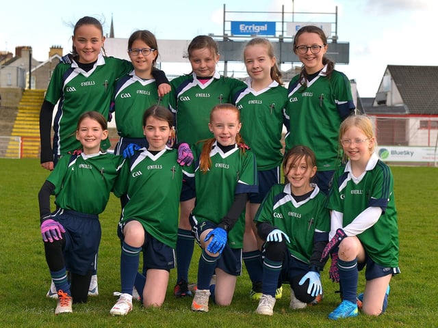 Good Shepherd P.S. pictured at the Celtic Park Girls’ Primary School Blitz. Photo: George Sweeney. DER2213GS – 013