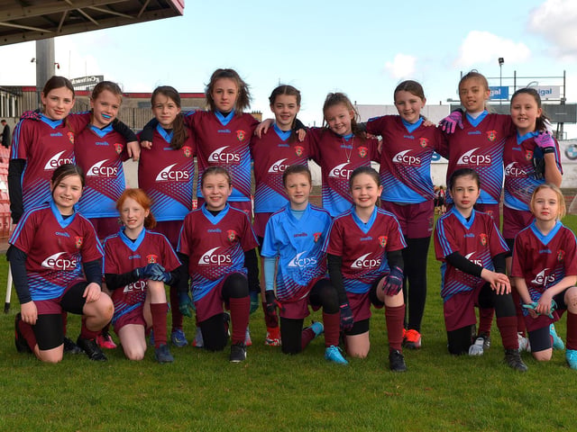 St John’s P.S. who competed in the Celtic Park Girls’ Primary School Blitz. Photo: George Sweeney. DER2213GS – 014