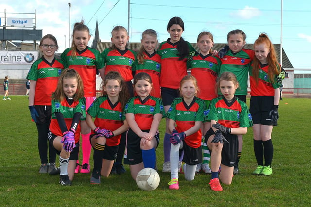 The Chapel Road PS team who played in the Celtic Park Girls’ Primary School Blitz. Photo: George Sweeney.  DER2213GS – 020