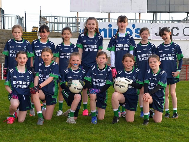 St Patrick’s P.S. pictured at the Celtic Park Girls’ Primary School Blitz. Photo: George Sweeney. DER2213GS – 017