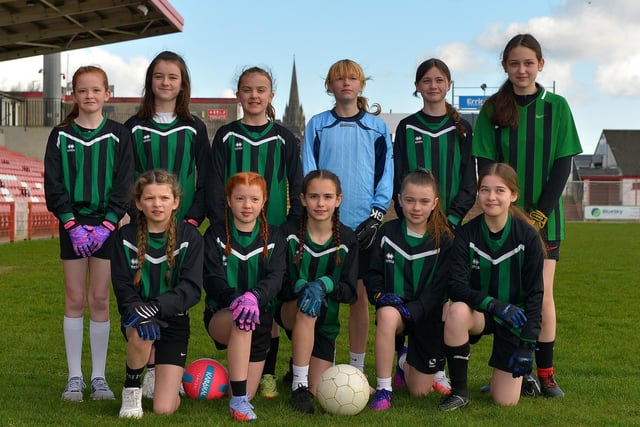 Greenhaw P.S. who participated in the Celtic Park Girls’ Primary School Blitz. Photo: George Sweeney.  DER2213GS – 012