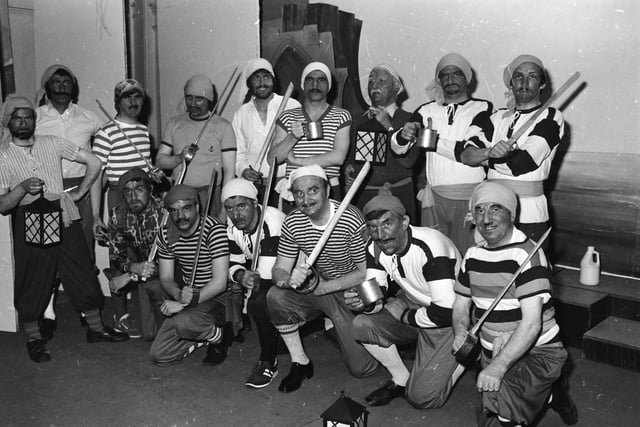 A fearsome group of pirates from a production of ‘The Pirates of Penzance’ in the Colgan Hall, Carndonagh.