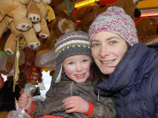 Robert and Caroline Snodgrass tried their luck at one of the stalls during their visit to Cullens Easter Funfair at Ebrington Square. INLS1413-154KM