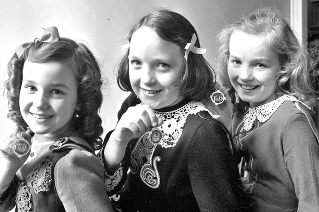 1975... Prizewinners in one of the Irish dancing competitions.