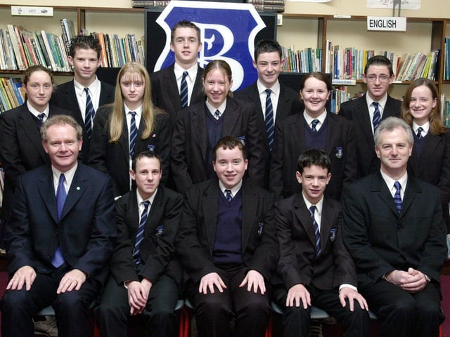 Key Stage 4 Award winners. At front are Aaron Whoriskey (Art and Design), Conor McLaughlin (R.E.), and Ruben McNutt (Technology). Back, from left, are Caoimhe Kelly (P.E.), Sean Keddy (Mathematics), Aisling Quinn (Languages), Alan Ogilby (Geography), Angela McAdams (English), Conor Griffith (History), Laura Duddy (Home Economics), Mark Kelly (Drama) and Emma Gillen (Science). (1/12/CD20)